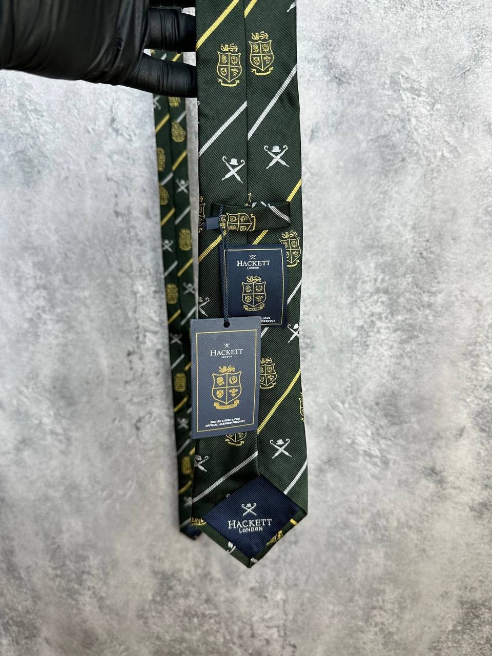 Hackett NWT Hackett London Lions Crest Silk Tie Green Multi One Size Size ONE SIZE - 8 Thumbnail
