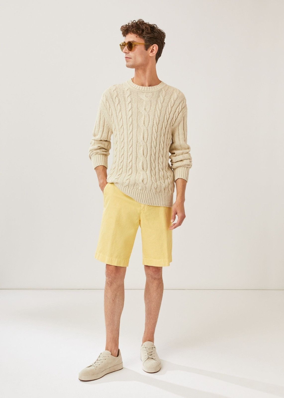 Loro Piana o1srvl11e1024 Bermuda Shorts in Yellow Size US 34 / EU 50 - 2 Thumbnail