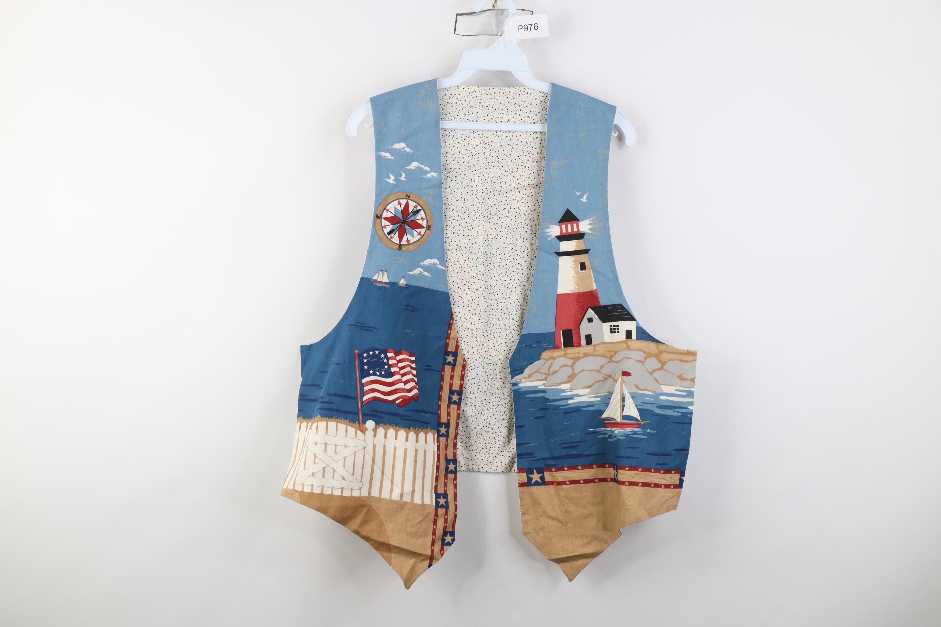 Vintage Vintage 90s Streetwear Reversible Beach Vest Jacket Size XL / US 12-14 / IT 48-50 - 1 Thumbnail