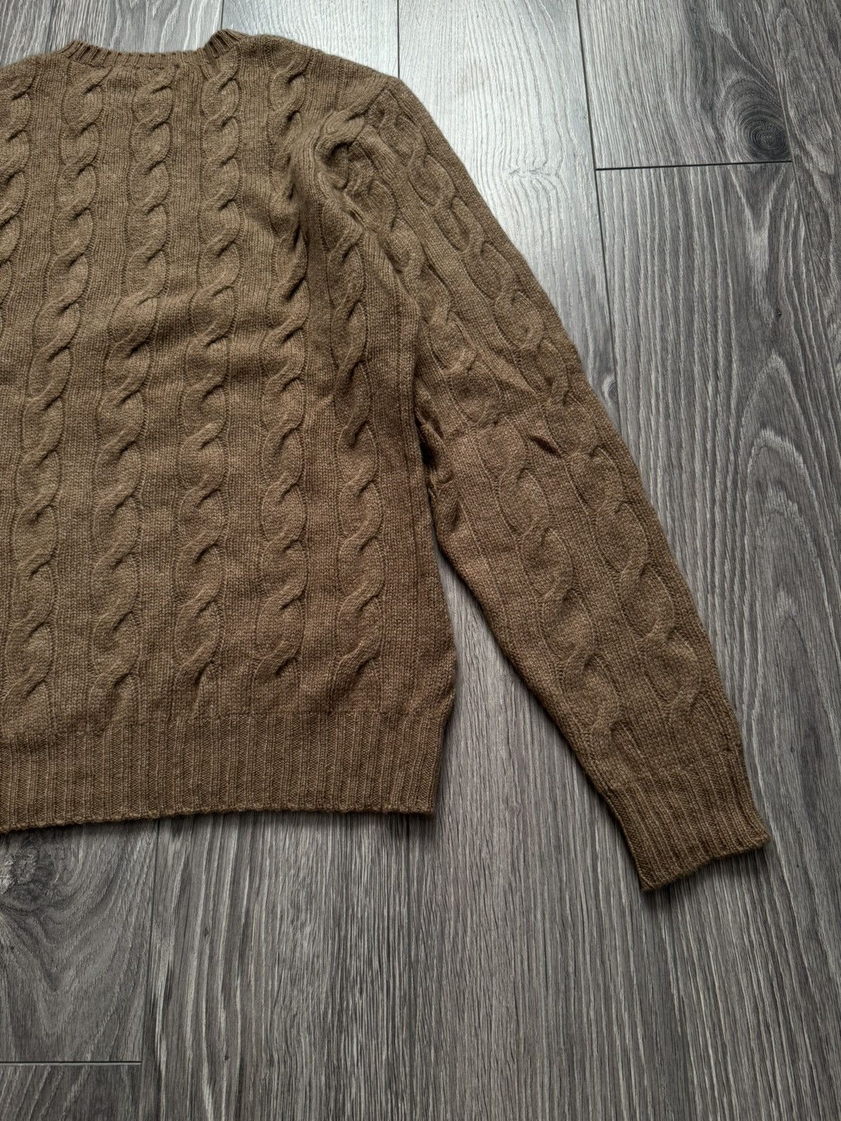Ralph Lauren Purple Label Ralph Lauren Cable-knit Beige Cashmere Sweater M Size M / US 6-8 / IT 42-44 - 7 Thumbnail