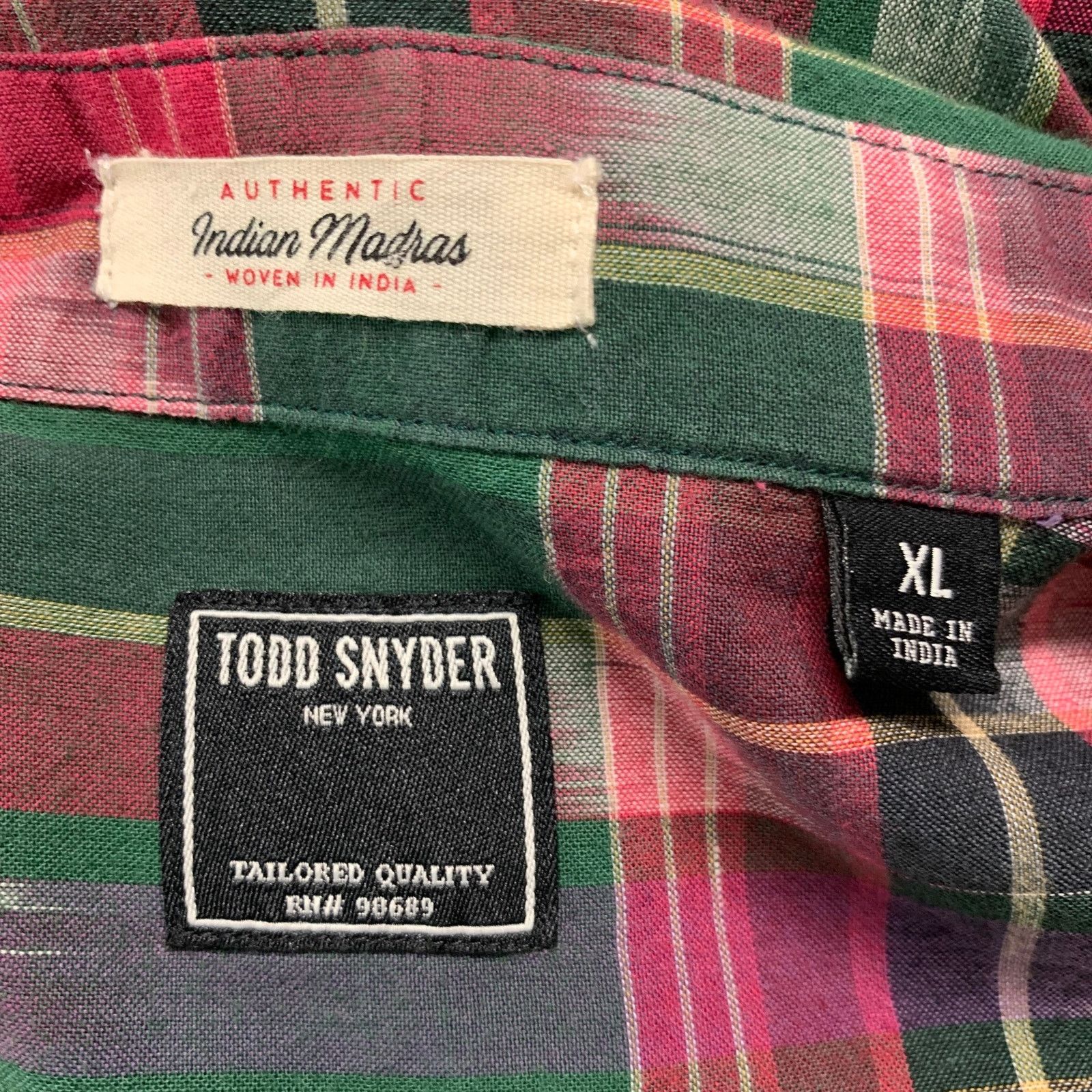 Todd Snyder TODD SNYDER Size XL Green Red Plaid Cotton Set Size US XL / EU 56 / 4 - 6 Thumbnail