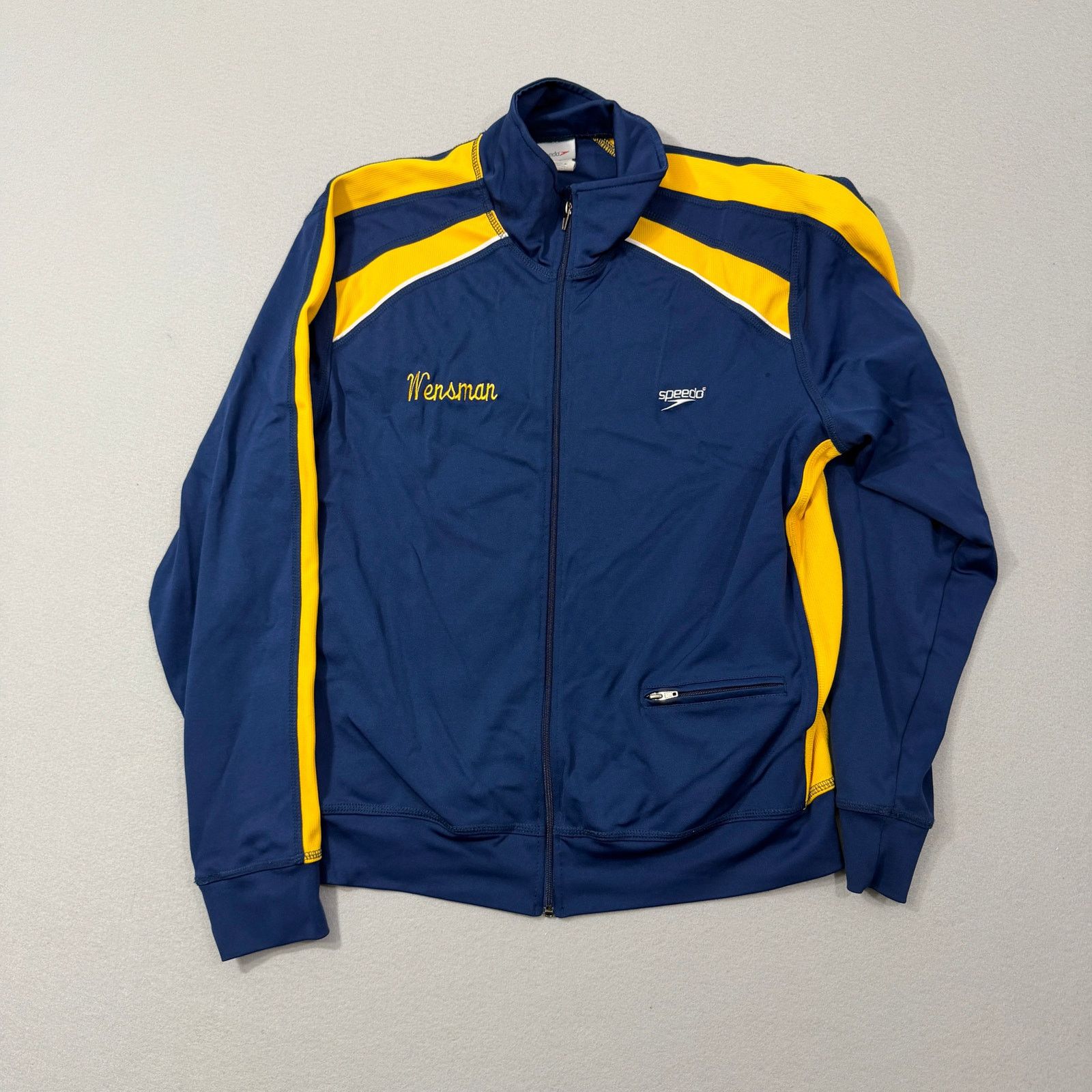 Speedo Vintage Speedo Michigan Wolverines Jacket Men's Medium Blue Size US M / EU 48-50 / 2 - 1 Thumbnail