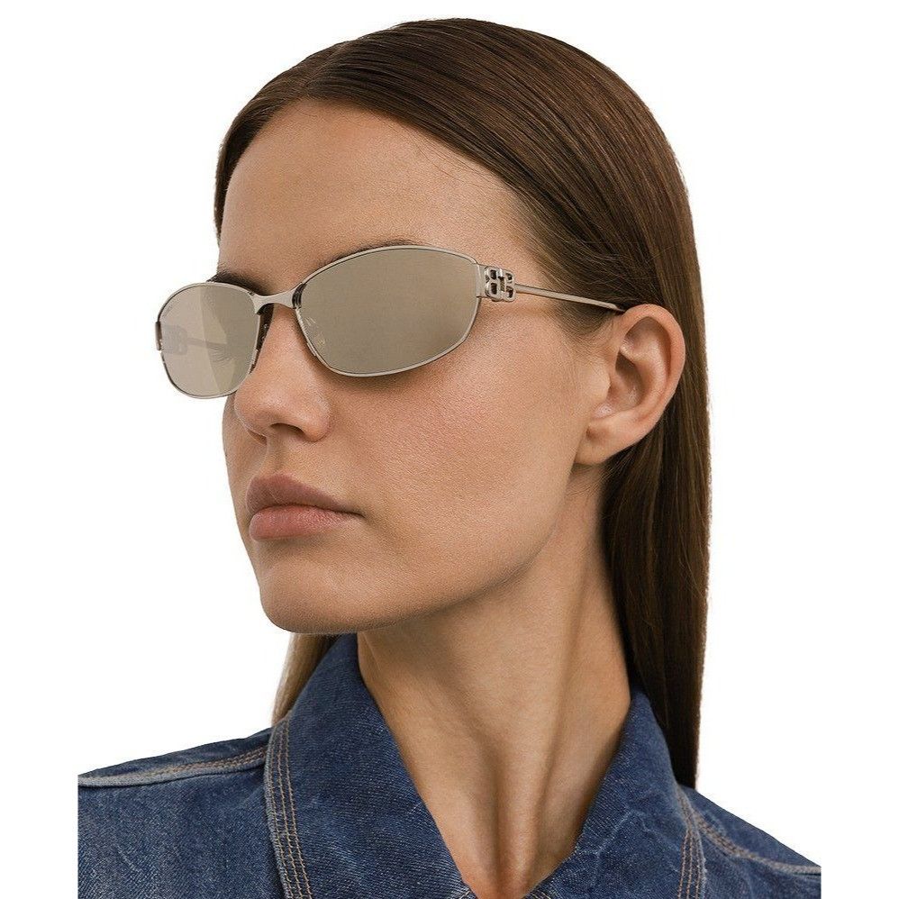 Balenciaga NEW BALENCIAGA BB0336S 006 SUNGLASSES SILVER WOMEN EYEWEAR Size ONE SIZE - 1 Thumbnail