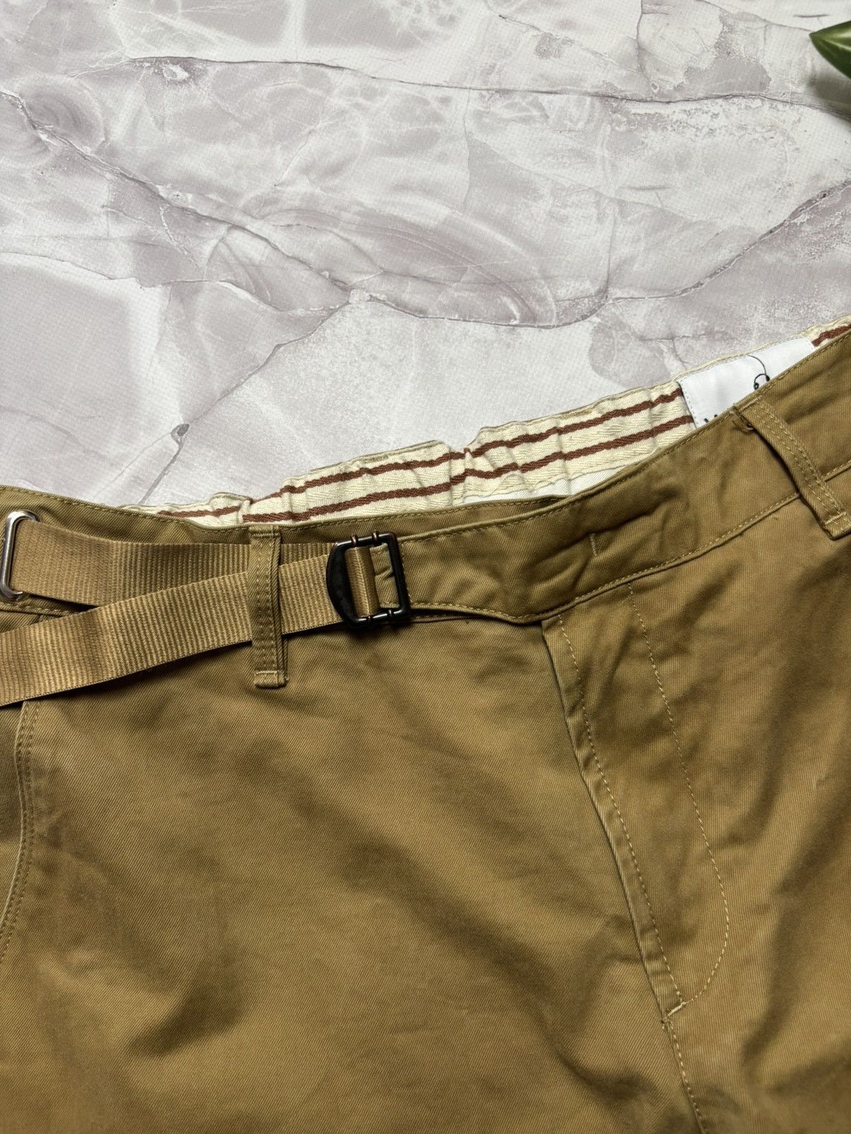 Other White Sand Belted Chino Pants Quiet Luxury Brown Mens 50 Size US 34 / EU 50 - 9 Thumbnail