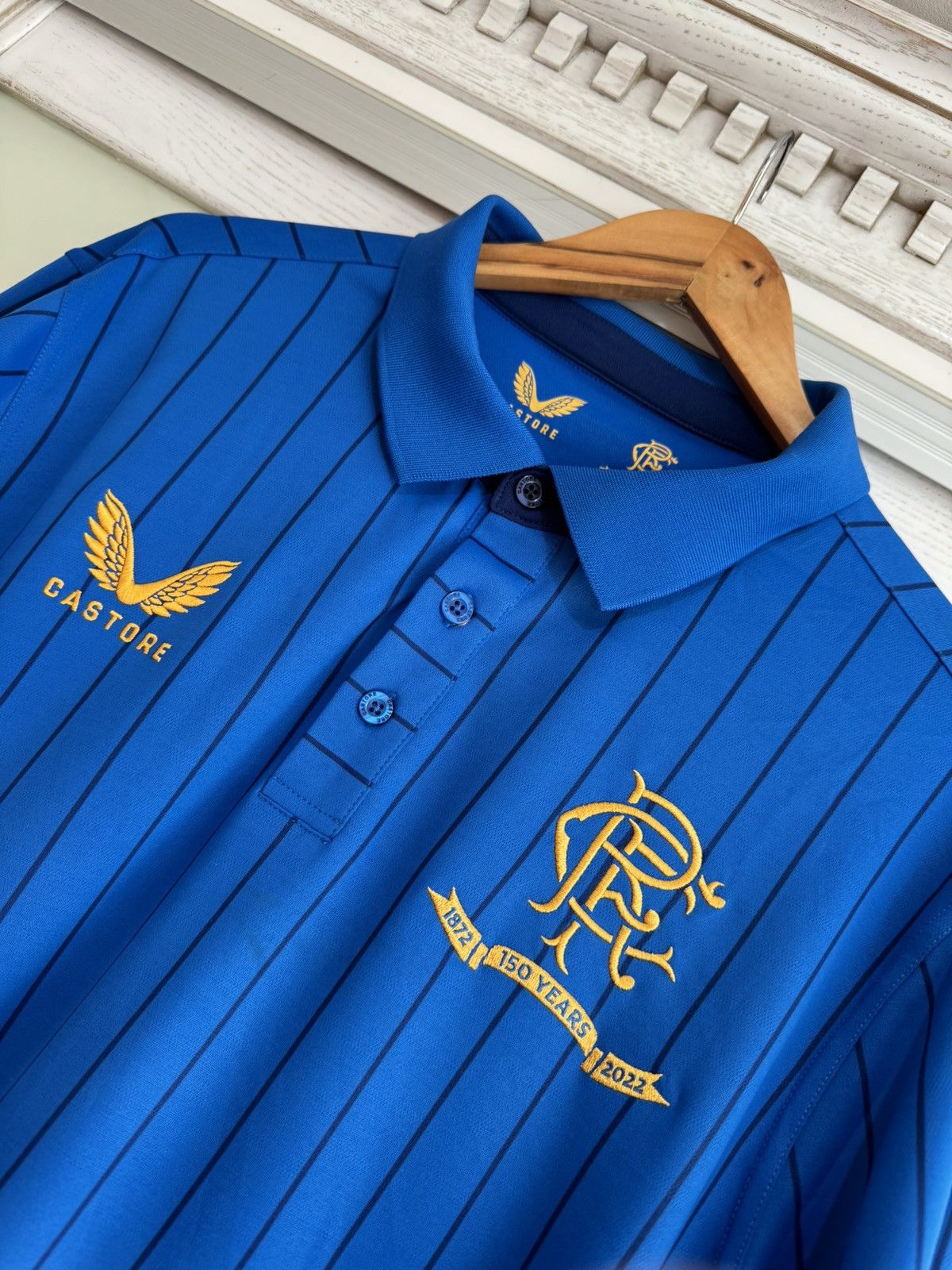 Castore Glasgow Rangers 2021-2022 Soccer Longsleeve Jersey Kit Shirt Size US XXL / EU 58 / 5 - 7 Thumbnail