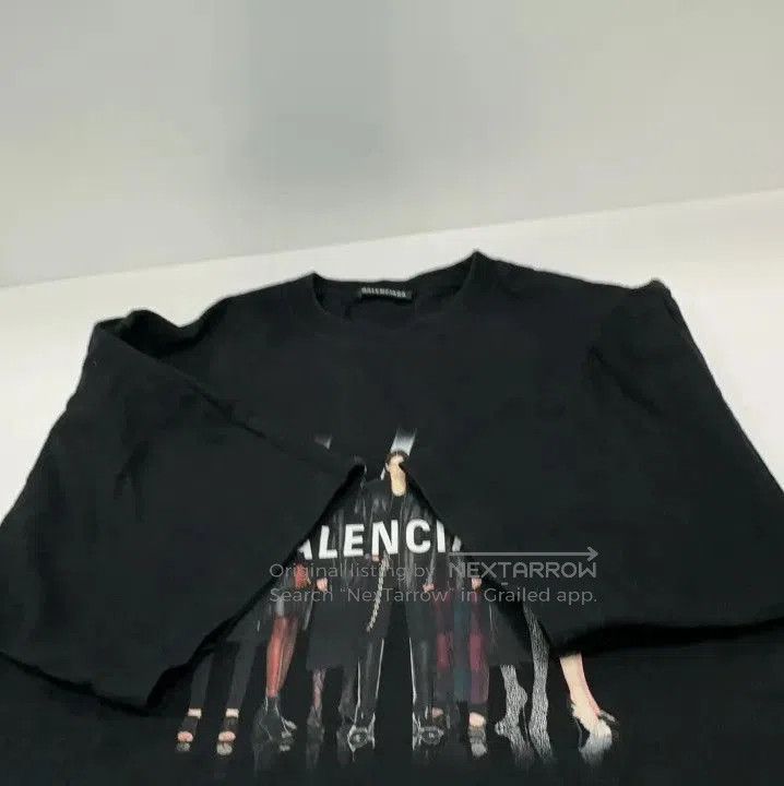 Balenciaga Balenciaga Vintage Logo Print Black Short Sleeve T. Size US M / EU 48-50 / 2 - 5 Thumbnail