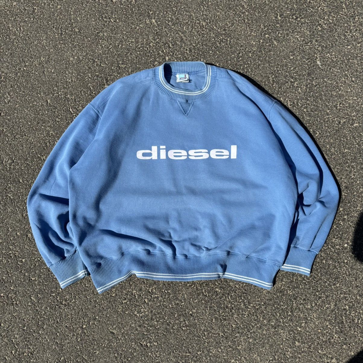 Diesel Vintage Diesel Logo Sweatshirt Boxy y2k baby blue 00s Drain Size US XL / EU 56 / 4 - 2 Thumbnail