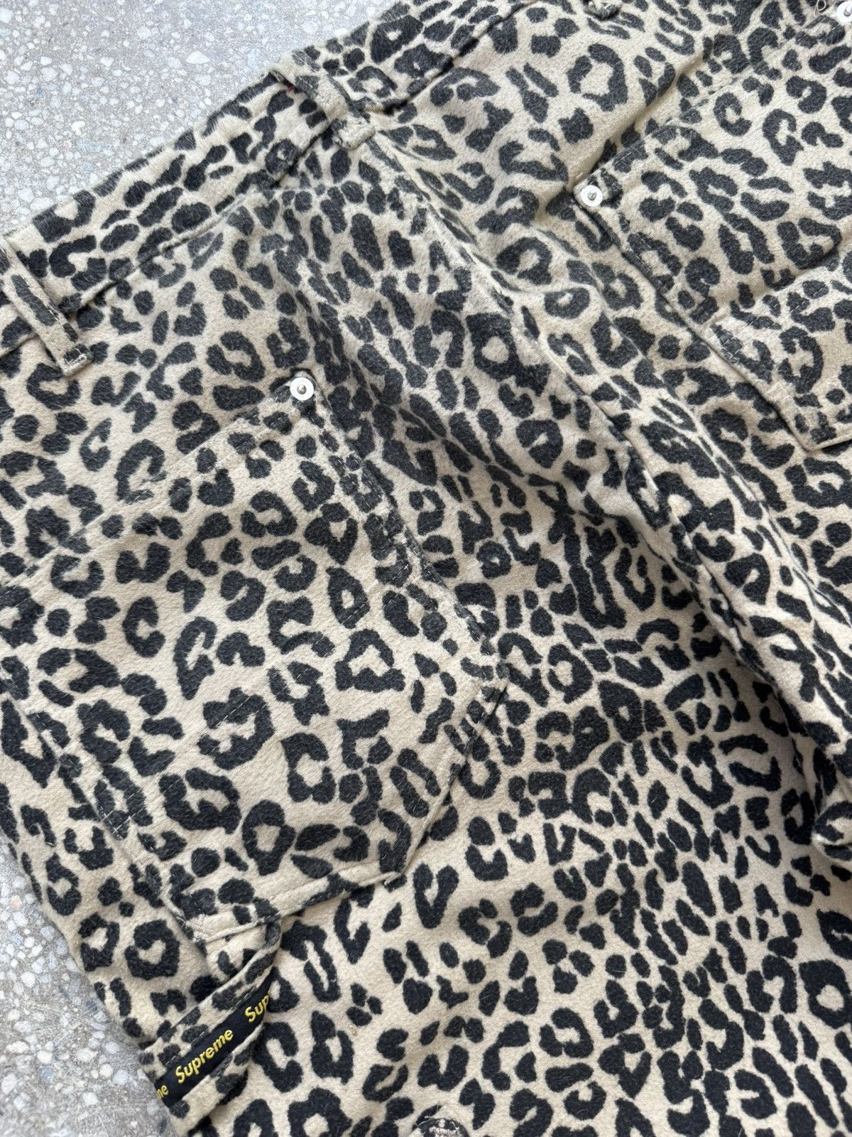 Supreme FW22 KINDERMANN GMBH COTTON MOLESKIN DOUBLE KNEE LEOPARD Size US 34 / EU 50 - 20 Thumbnail