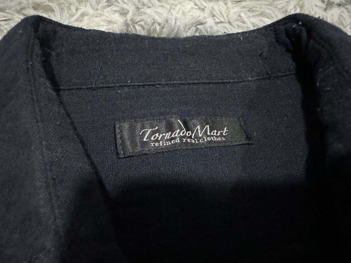 Tornado Mart 🔥Sick Y2K Tornado Mart Asymmetric Patchwork Linen Shirt Size US M / EU 48-50 / 2 - 6 Thumbnail