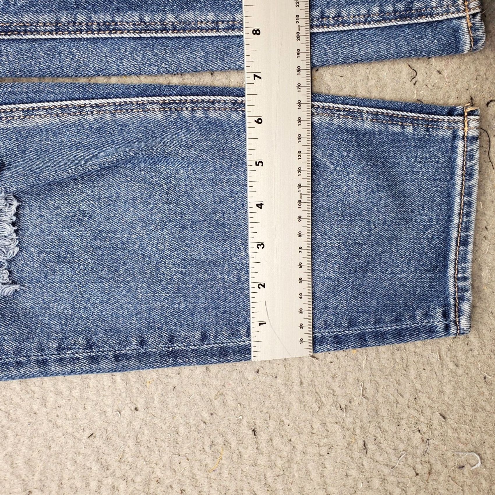 American Eagle Outfitters American Eagle Jeans Womens 00 Blue Denim Medium Wash Distressed Boho Streetwear Jeans Size 24" / US 00 / IT 34 - 5 Thumbnail