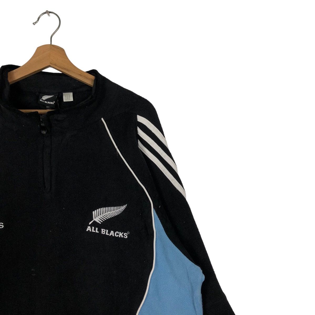 Adidas 🔥90’s Vintage Sweatshirt Long Sleeve Adidas All Black Rugby Size US L / EU 52-54 / 3 - 6 Thumbnail