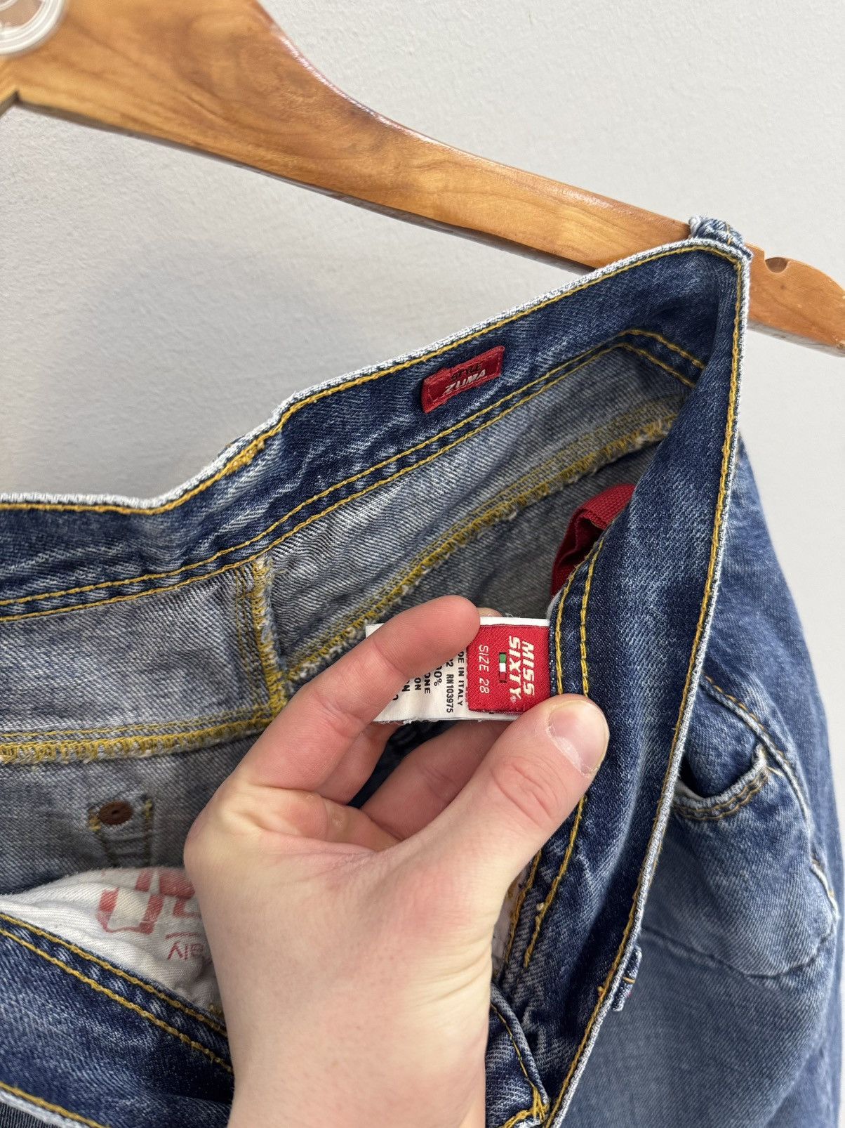 If Six Was Nine × Miss Sixty Miss Sixty Flared Low-Rise Y2K 00’s Distressed BootCut Jeans Size 28" / US 6 / IT 42 - 5 Thumbnail