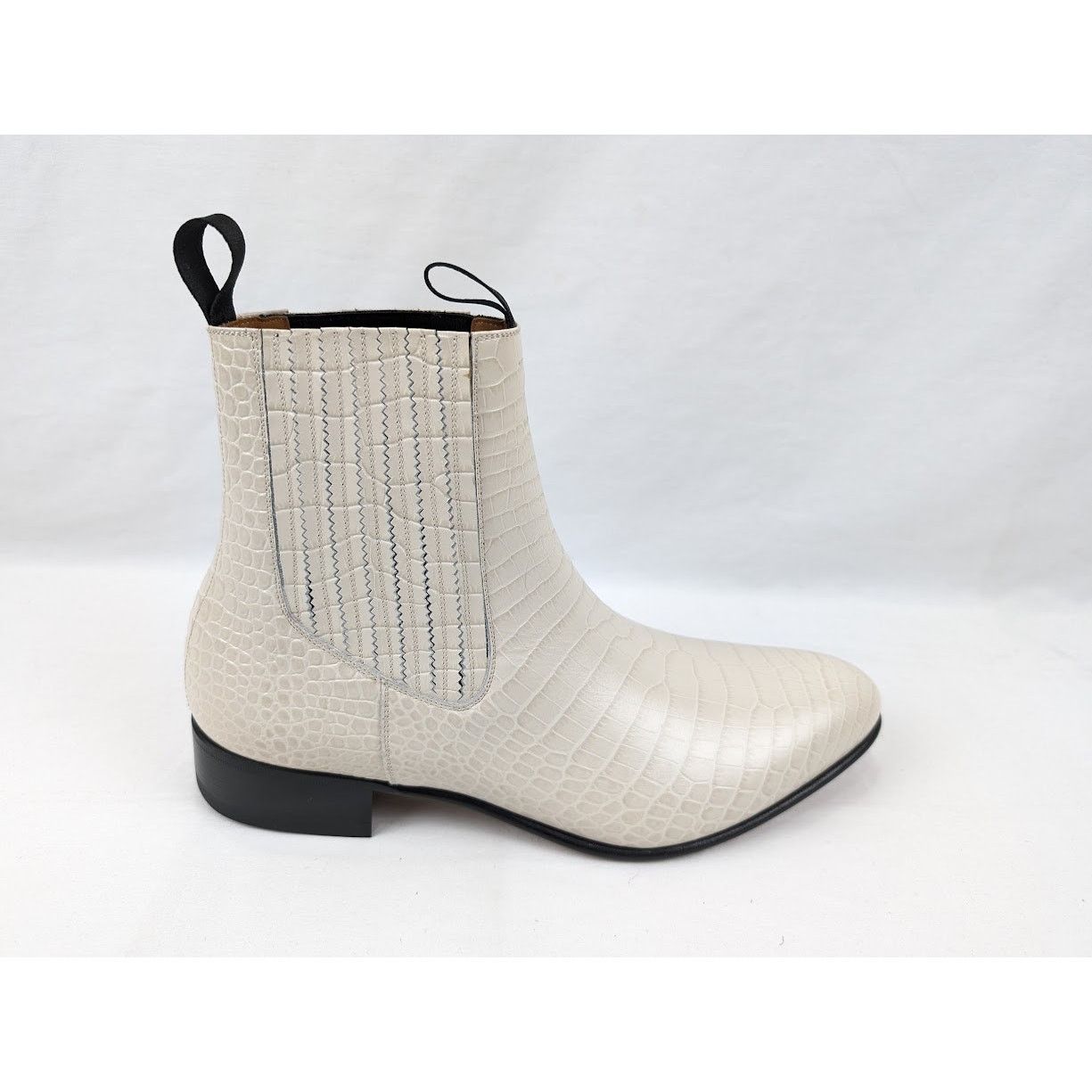 Tom Ford o1rshd1 Alligator-embossed Leather Boots in Ivory Size US 12 / EU 45 - 1 Thumbnail