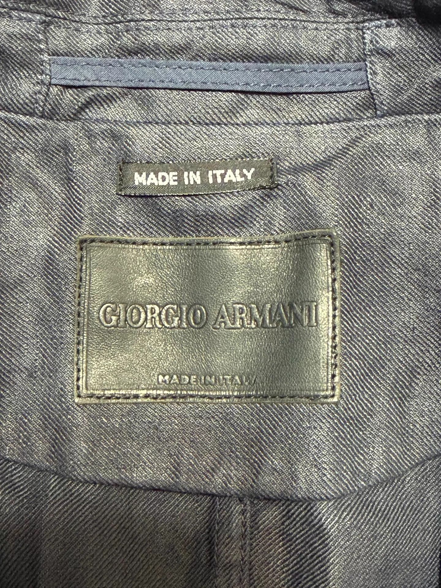 Giorgio Armani Giorgio Armani Indigo Linen Slim Suit NWT IT Size 54R - 7 Thumbnail