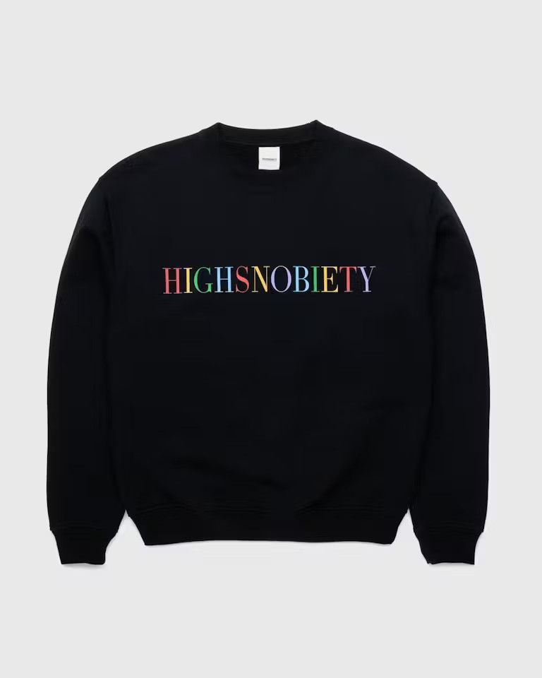 Highsnobiety Highsnobiety Rainbow Heavy Terry Crewneck Black Size US M / EU 48-50 / 2 - 1 Thumbnail