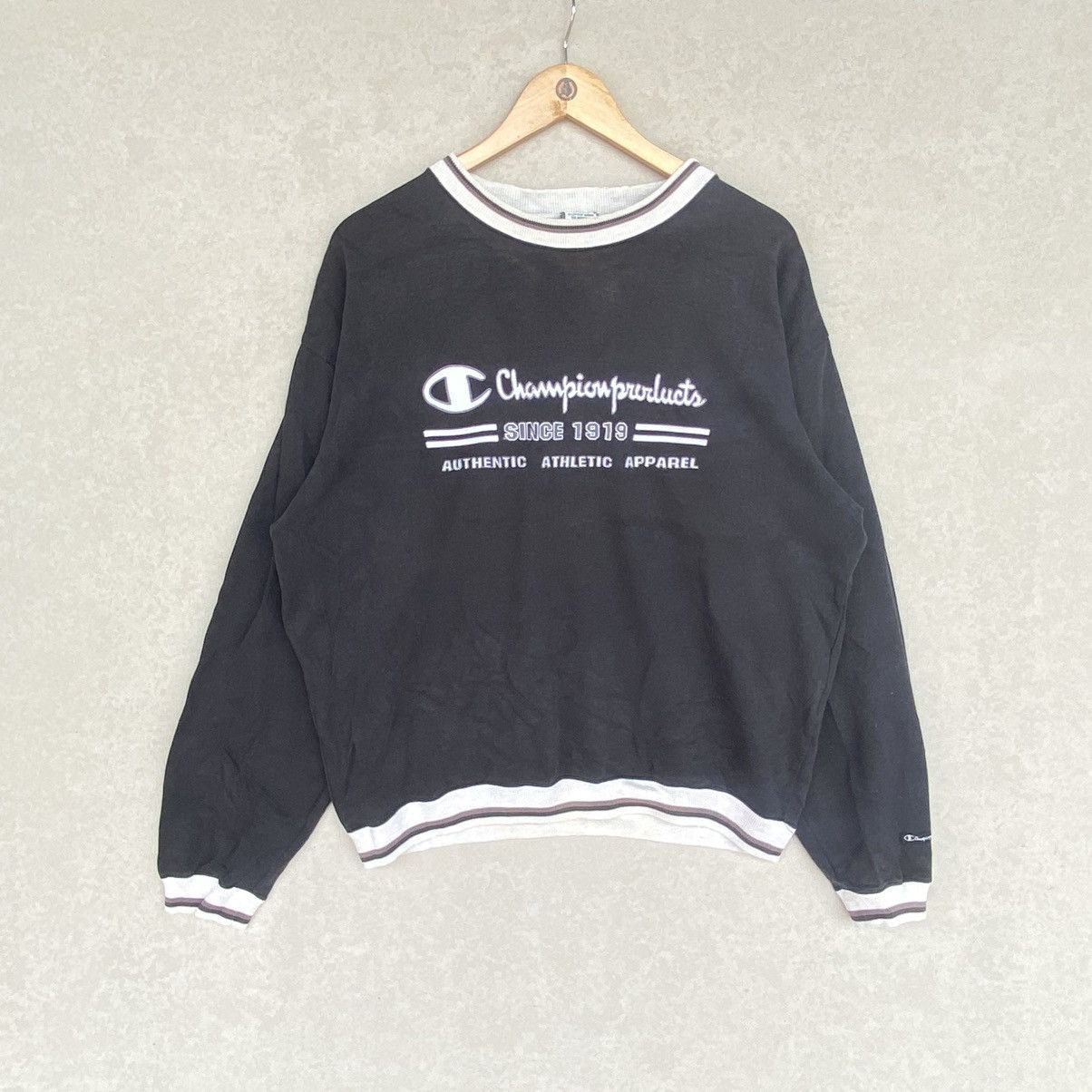 Other Vintage Champion Big Printed Crewneck Sweatshirt Black M Size US M / EU 48-50 / 2 - 1 Thumbnail