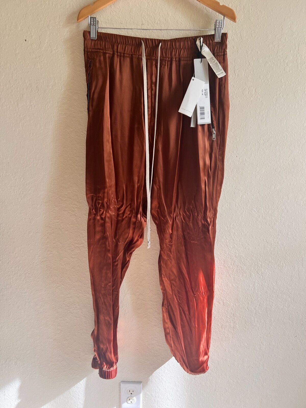 Rick Owens Mens Rick Owens Rust Pants 100% Cupro New with Tags Size US 32 / EU 48 - 1 Thumbnail