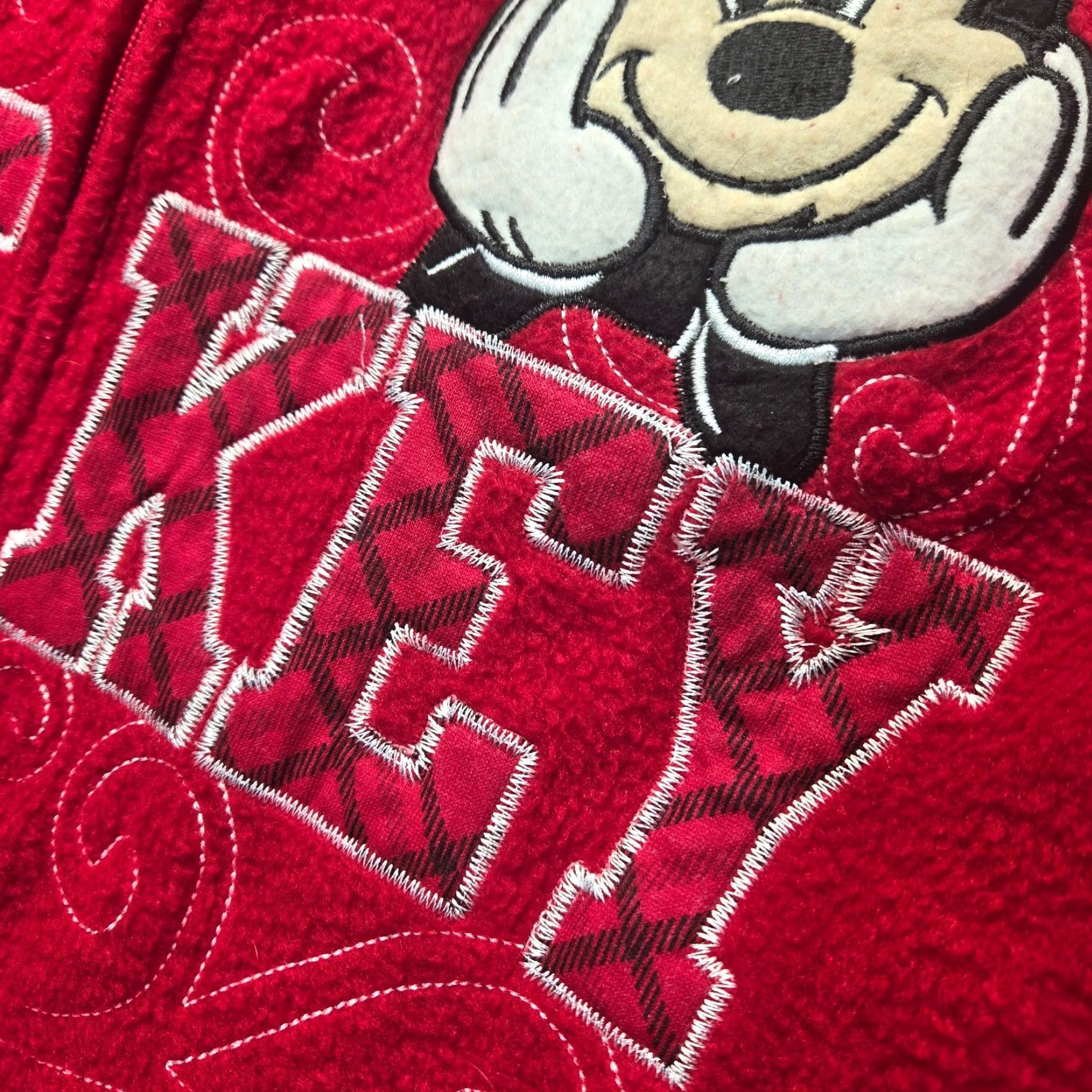 Disney Disney Mickey Mouse Hoodie Full Zip Red Women's 1X 16W Adult Fleece Jacket Size XL / US 12-14 / IT 48-50 - 3 Thumbnail