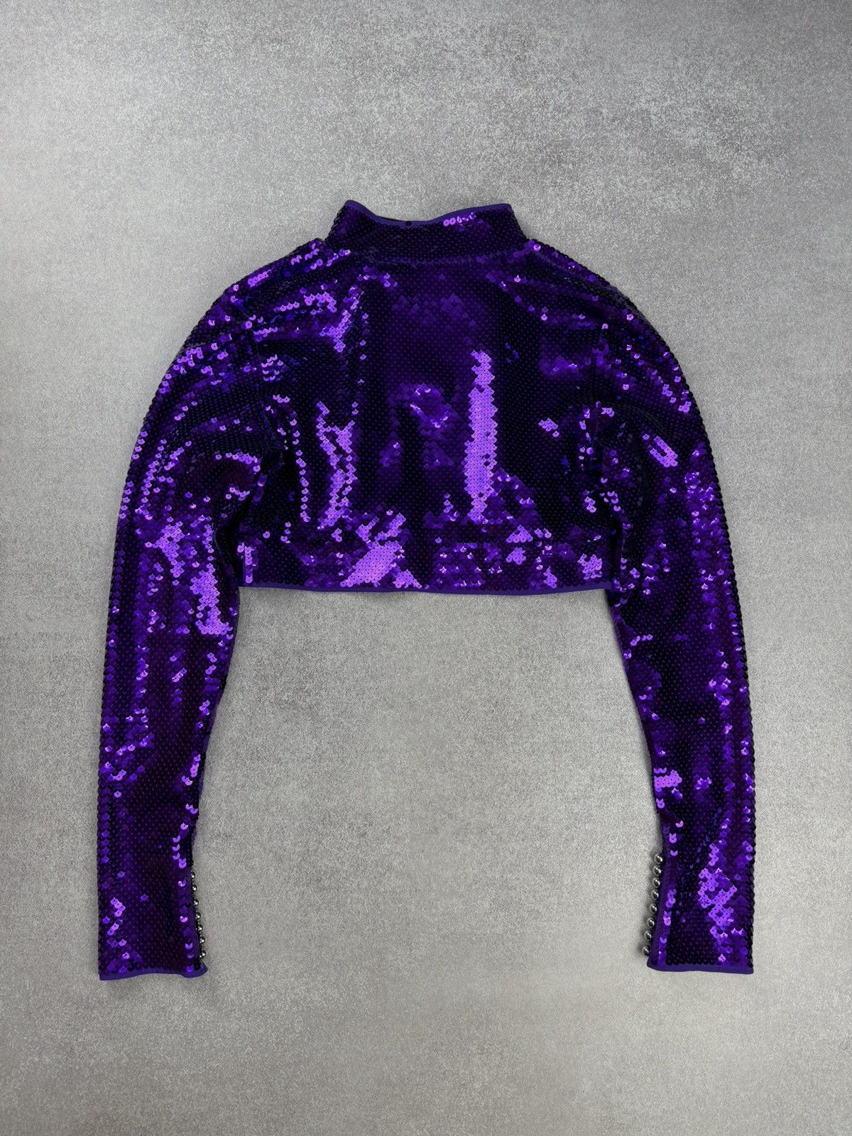 Paco Rabanne Paco Rabanne H&M Purple Sequin Crop Top Size M Size M / US 6-8 / IT 42-44 - 7 Thumbnail