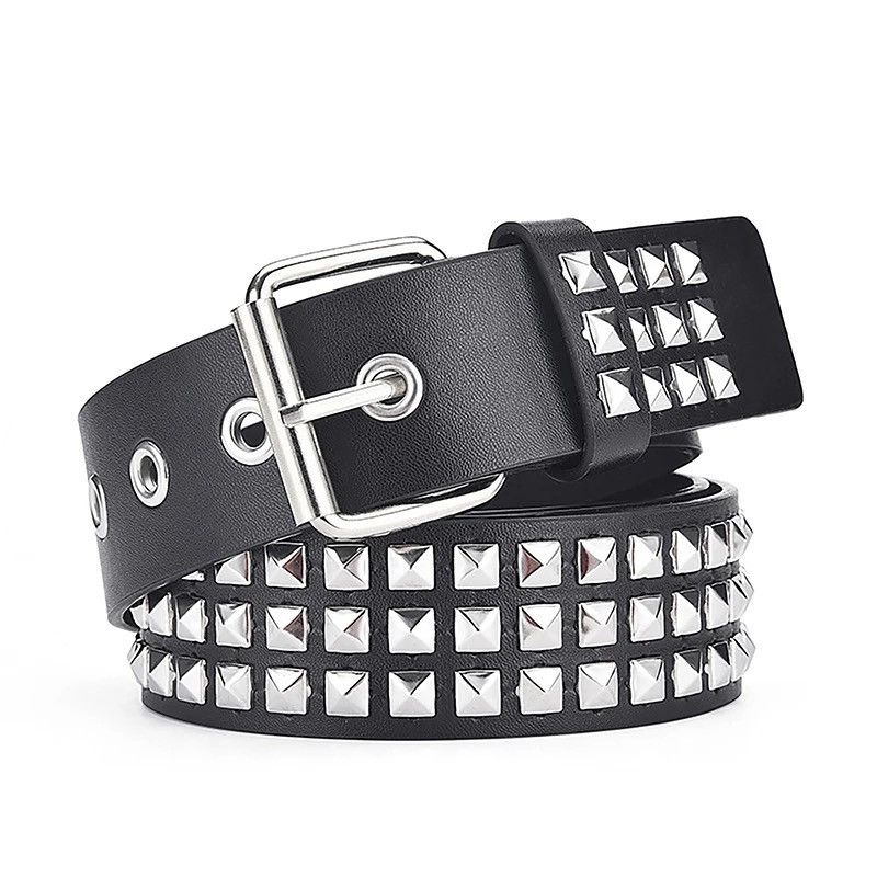 Designer 110cm Pyramid Studded Belt Size ONE SIZE - 4 Thumbnail