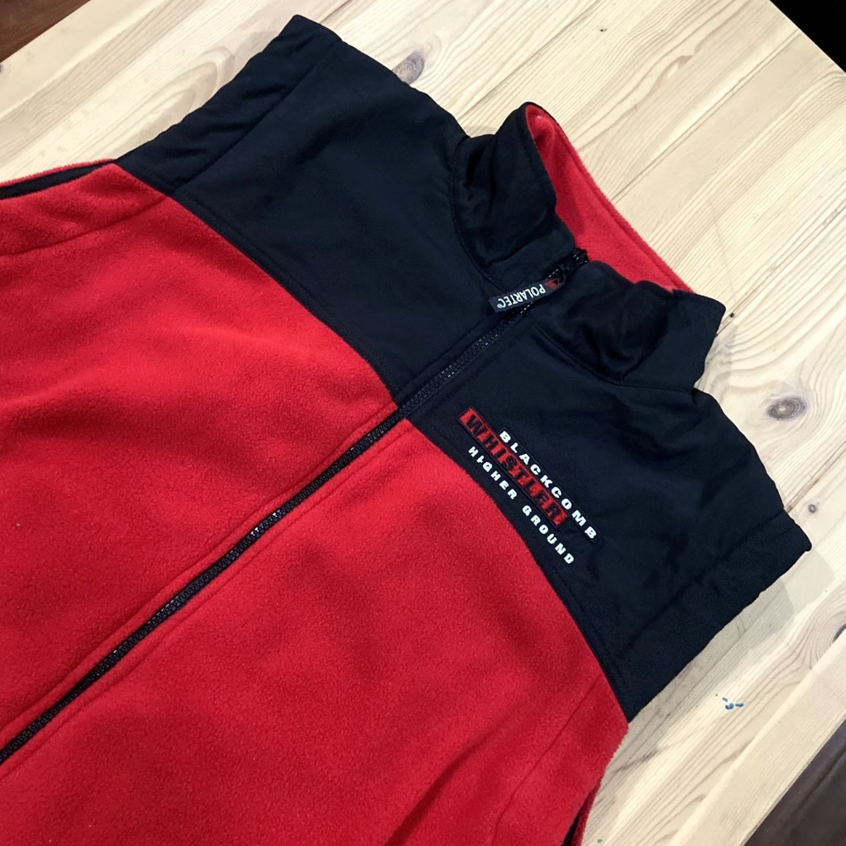 Whistles VINTAGE Whistler Vest Fleece Zipper Red 90s Outdoor Ski Women L Cinched Pockets Embroidered Canada Made in Canada Size L / US 10 / IT 46 - 2 Thumbnail