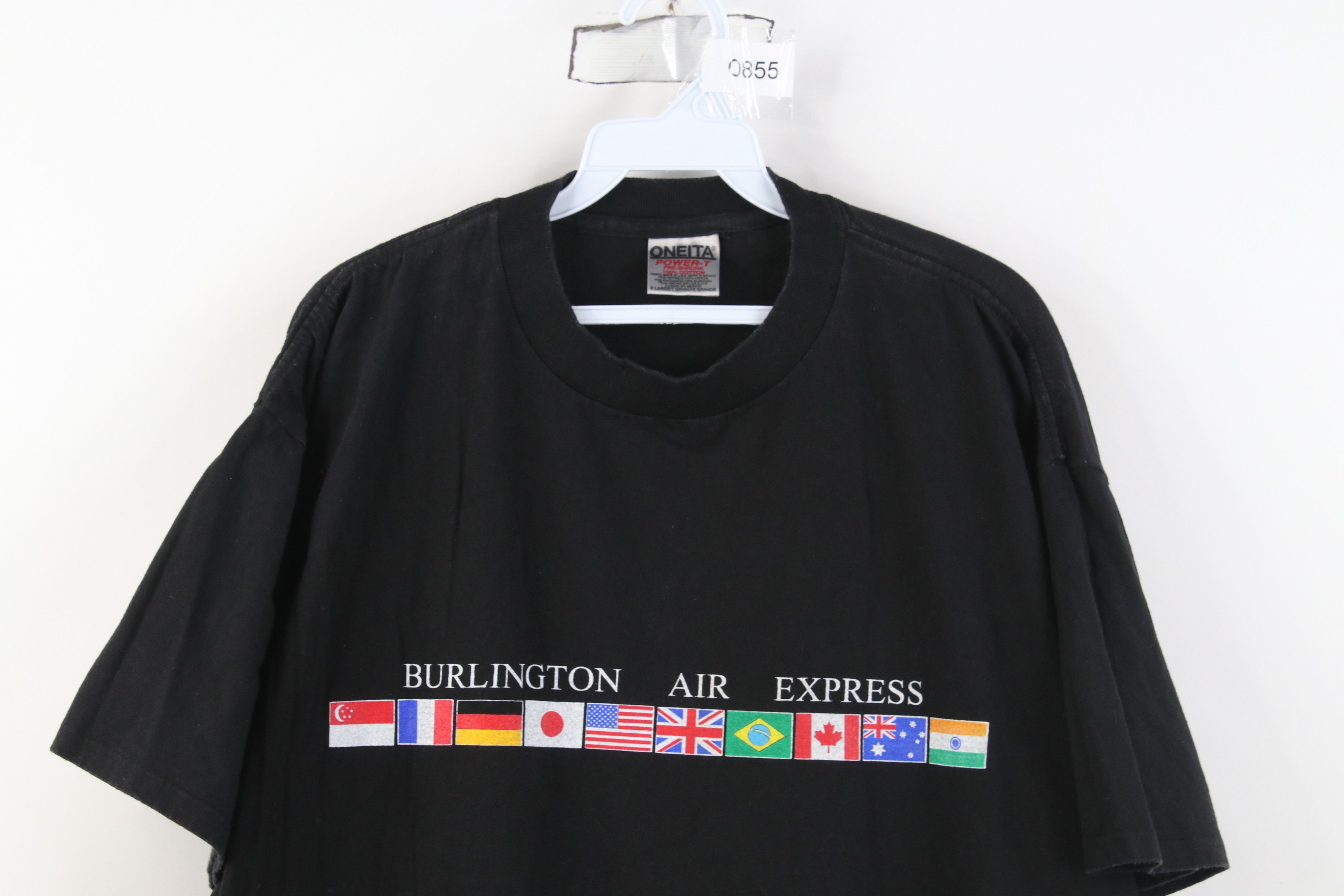 Vintage Vintage 90s Burlington Air Express Airplane T-Shirt Size US XL / EU 56 / 4 - 2 Thumbnail