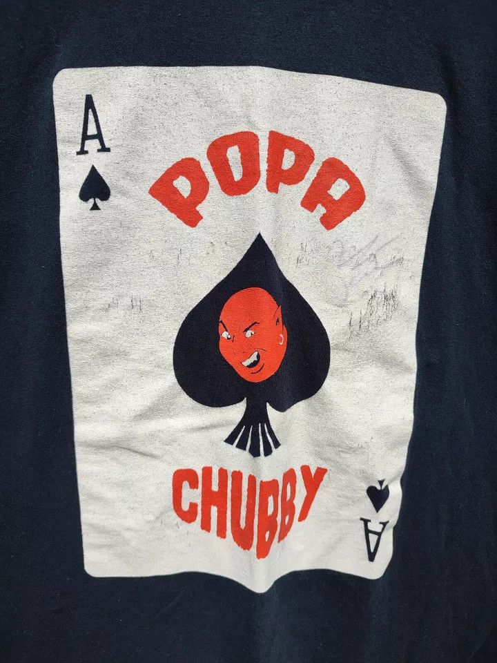 Vintage 1990s Screeenprinted Popa Chubby Tour Tshirt Screenprinted Size US XL / EU 56 / 4 - 3 Thumbnail