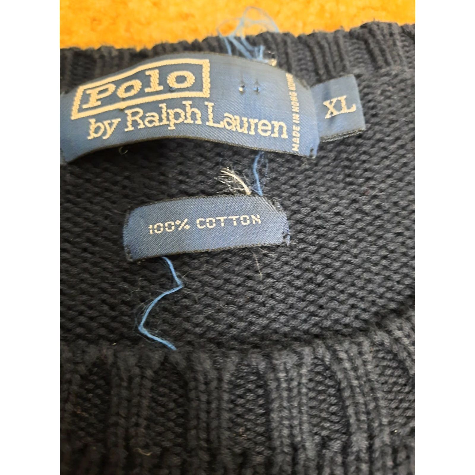 Polo Ralph Lauren VINTAGE Polo by Ralph Lauren Crew Neck Sweater 100% Cotton Knit Size XL Blue Men Pullover Sweatshirt Classic Knit Size US XL / EU 56 / 4 - 2 Thumbnail