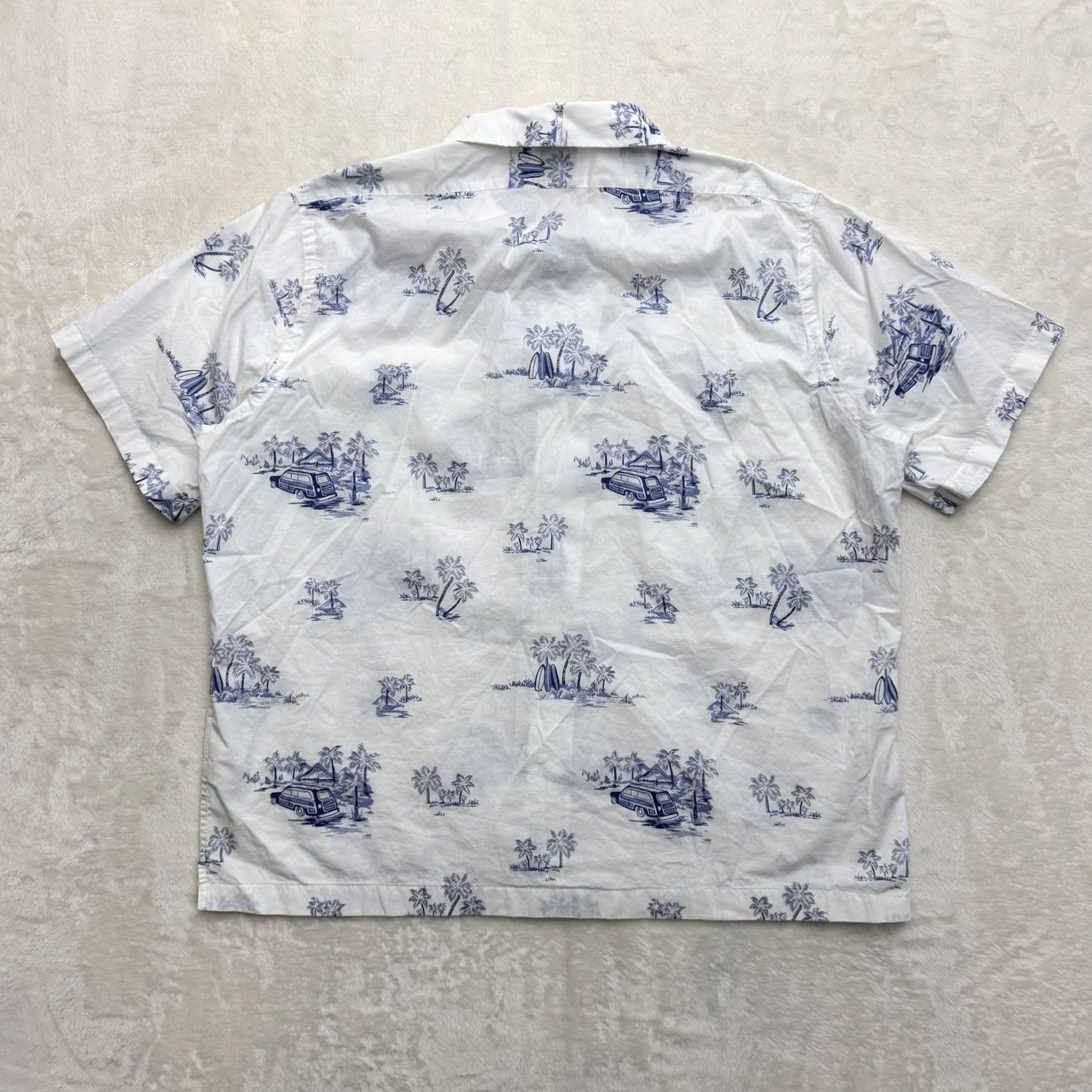 Brooks Brothers VINTAGE Brooks Brothers Shirt Mens XL White Blue Hawaiian Beach Print Button Front Size US XL / EU 56 / 4 - 7 Thumbnail