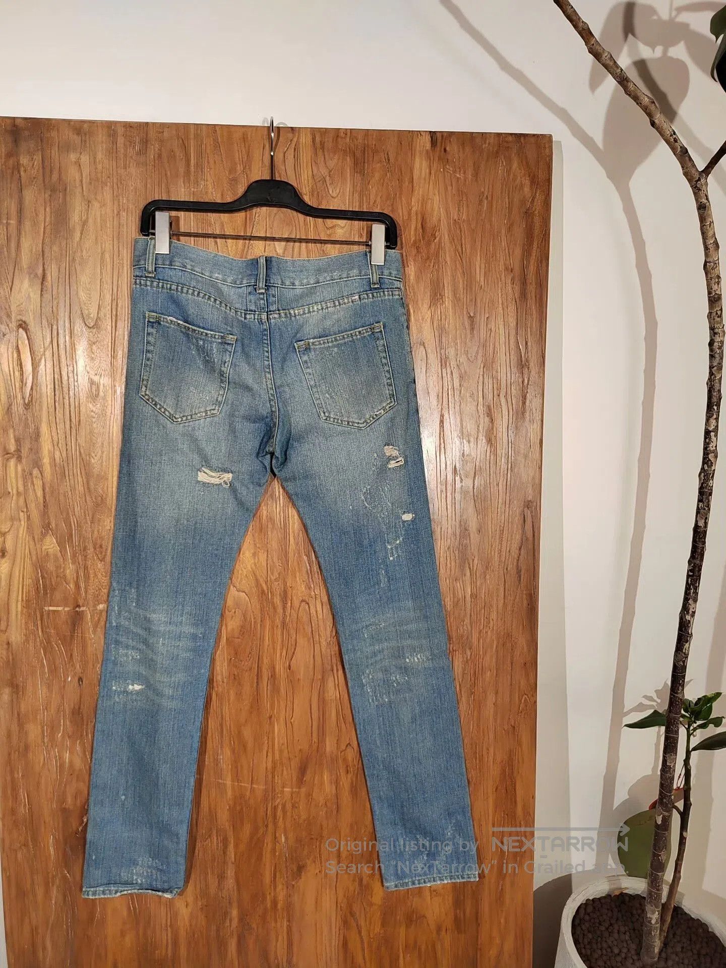 Saint Laurent Paris Saint Laurent Distressed Denim Jeans. Size US 30 / EU 46 - 4 Thumbnail