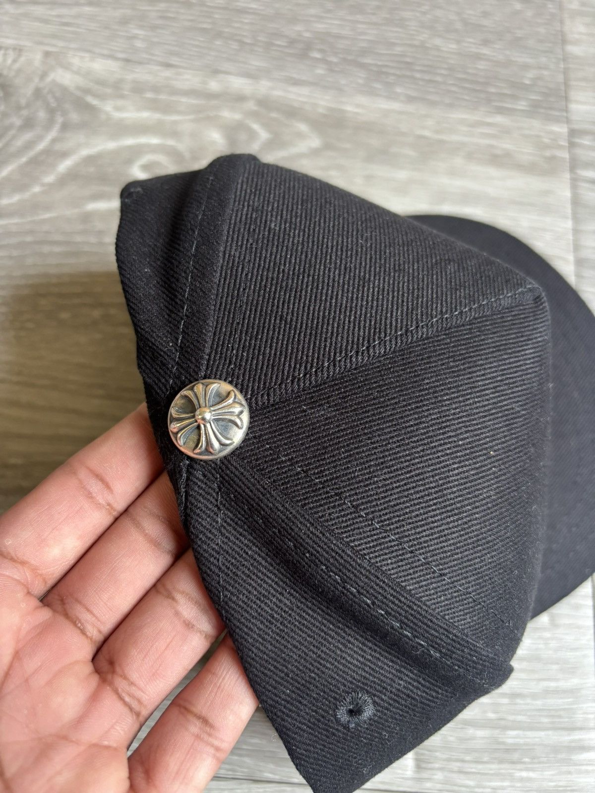 Chrome Hearts Chrome Hearts RS3 Black Denim Hat Size ONE SIZE - 6 Thumbnail