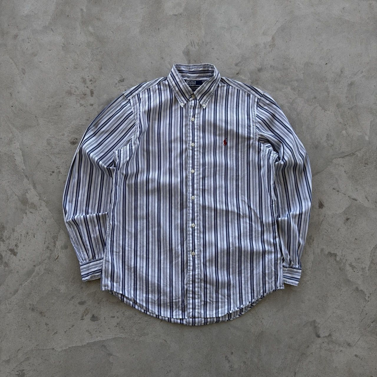 Polo Ralph Lauren Polo Ralph Lauren Vertical Striped Shirt Custom Fit L 16 40 Size US L / EU 52-54 / 3 - 1 Thumbnail