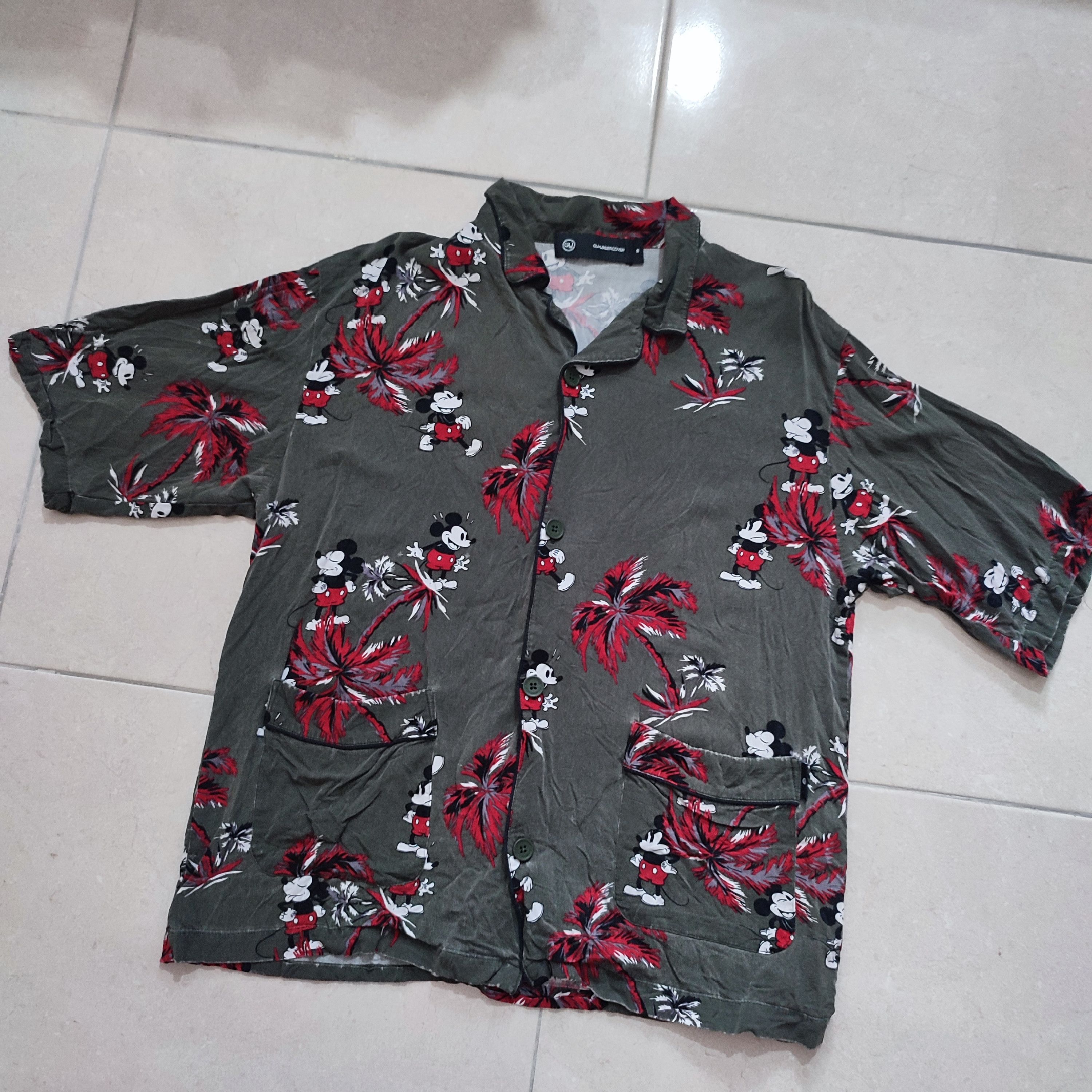 Designer × Jun Takahashi × Undercover 🔥STEALS🔥Very Rare Undercover Disney Hawaii Distress Shirt Size US S / EU 44-46 / 1 - 2 Thumbnail