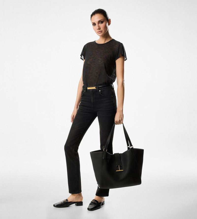 Tom Ford o1loc1c0326 W3354 Slippers Flats in Black Size US 7 / IT 37 - 5 Thumbnail