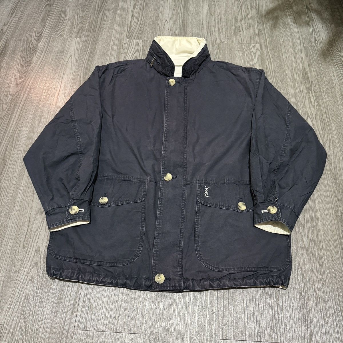 Saint Laurent Paris × Yves Saint Laurent Yves Saint Laurent Two Tone Reversible Parka Jacket Size US M / EU 48-50 / 2 - 2 Thumbnail