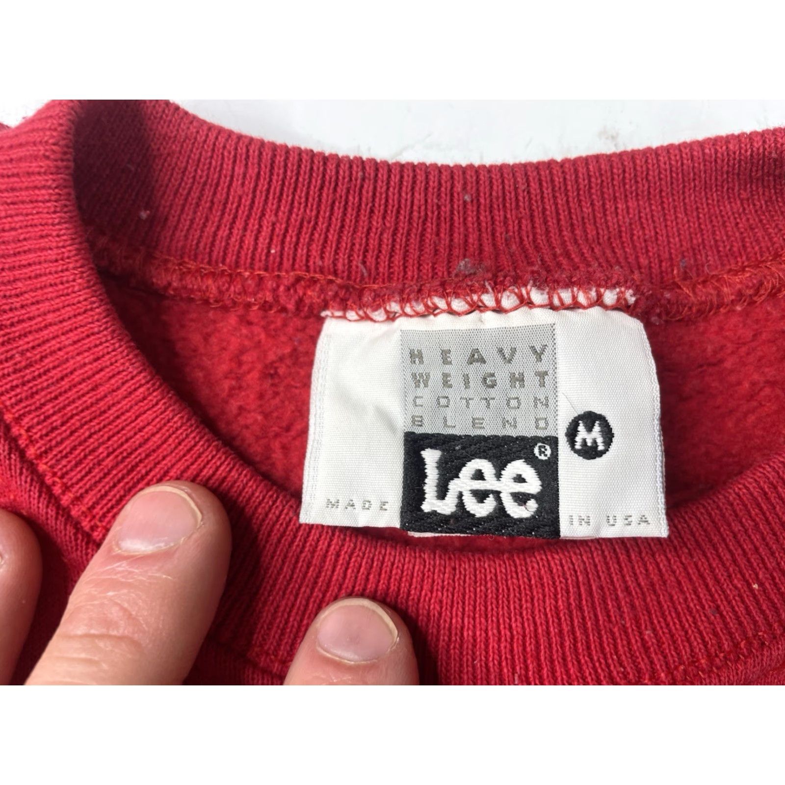 Lee VINTAGE Lee USA Sweatshirt Men M Red Pullover Crewneck Graphic Print Court of New York State Size US M / EU 48-50 / 2 - 3 Thumbnail