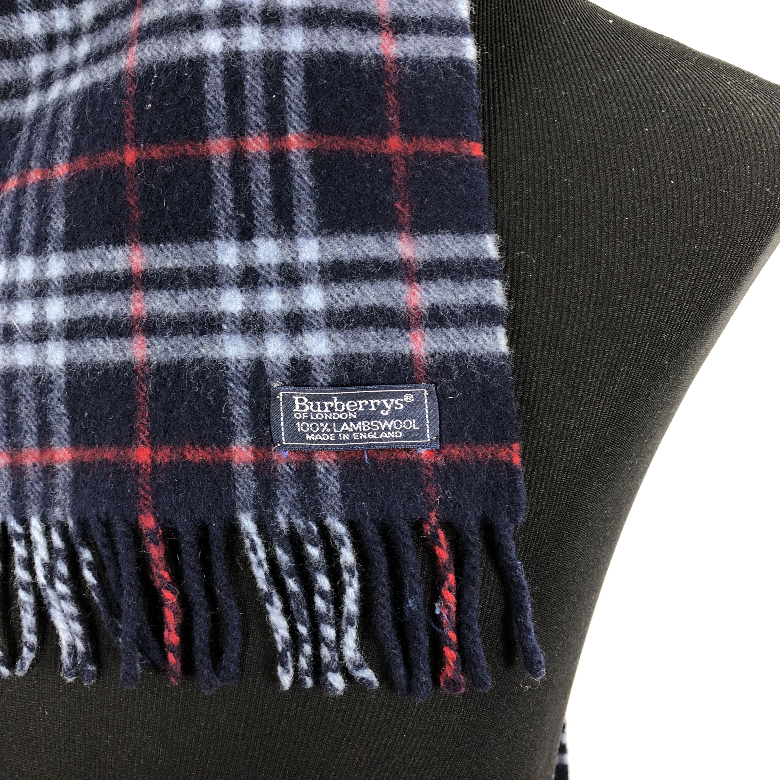 Burberry × Vintage Vintage 90s Burberry Wool Scarf Muffler MF002 Size ONE SIZE - 4 Thumbnail