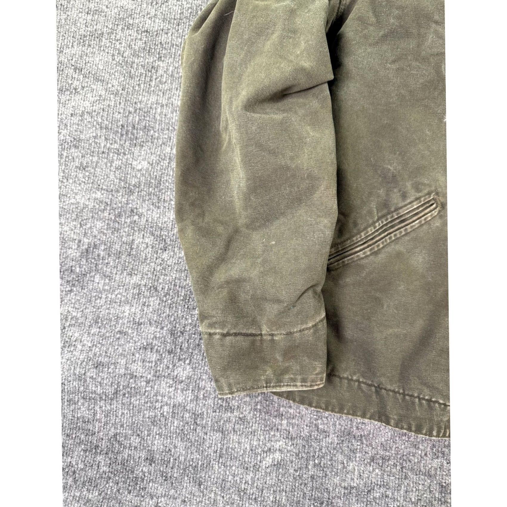 Carhartt VINTAGE Carhartt Detroit Jacket Mens L Moss Green Distressed Blanket Lined Duck J97 Size US L / EU 52-54 / 3 - 6 Thumbnail