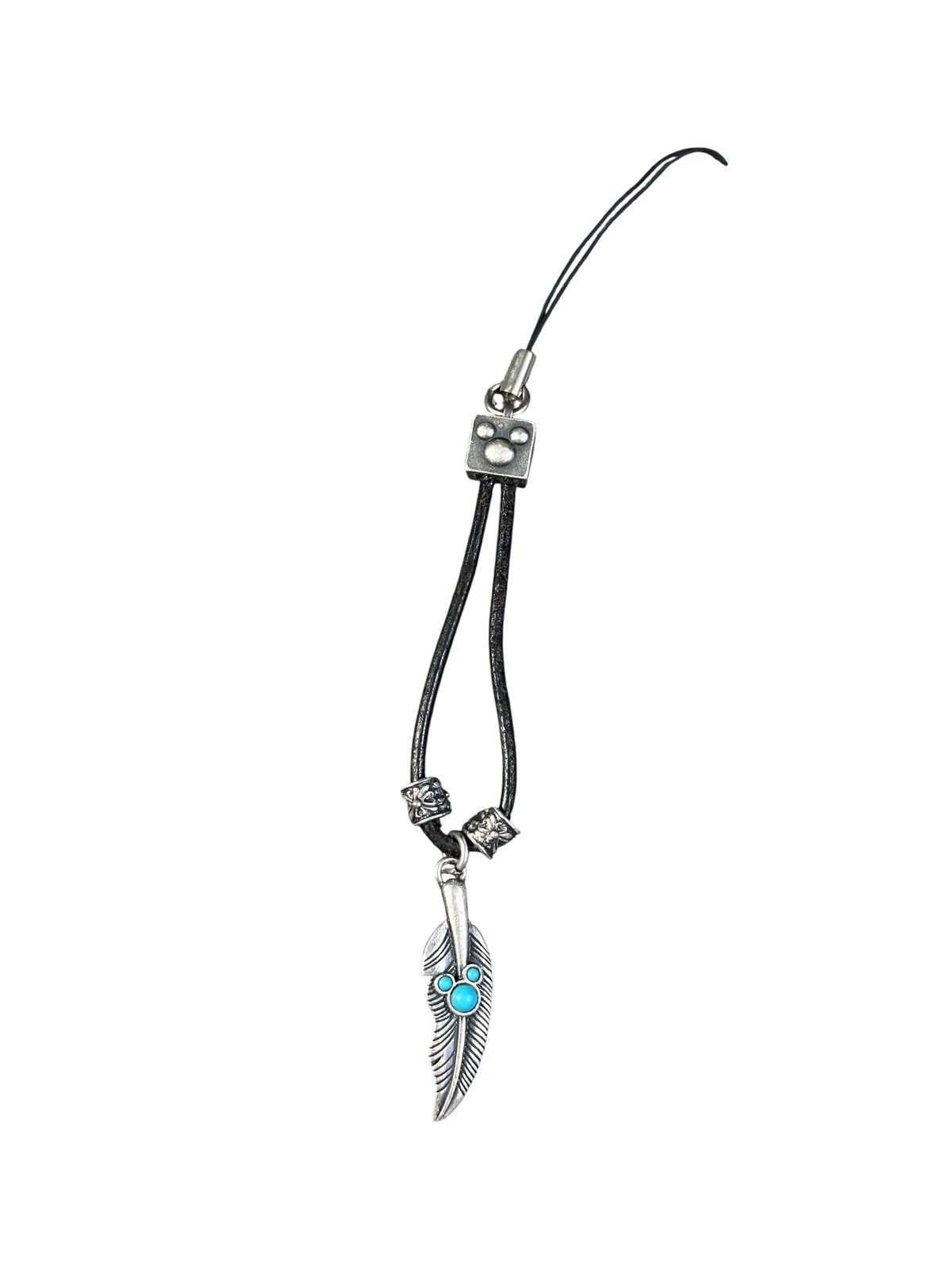 Disney DISNEY TURQUOISE STERLING SILVER FEATHER PHONE/KEY CHAIN Size ONE SIZE - 1 Thumbnail