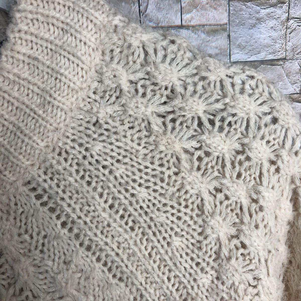 Homespun Knitwear × Vintage H&M Cream baggie sweatshirt Knitwear #A198 Size M / US 6-8 / IT 42-44 - 11 Thumbnail