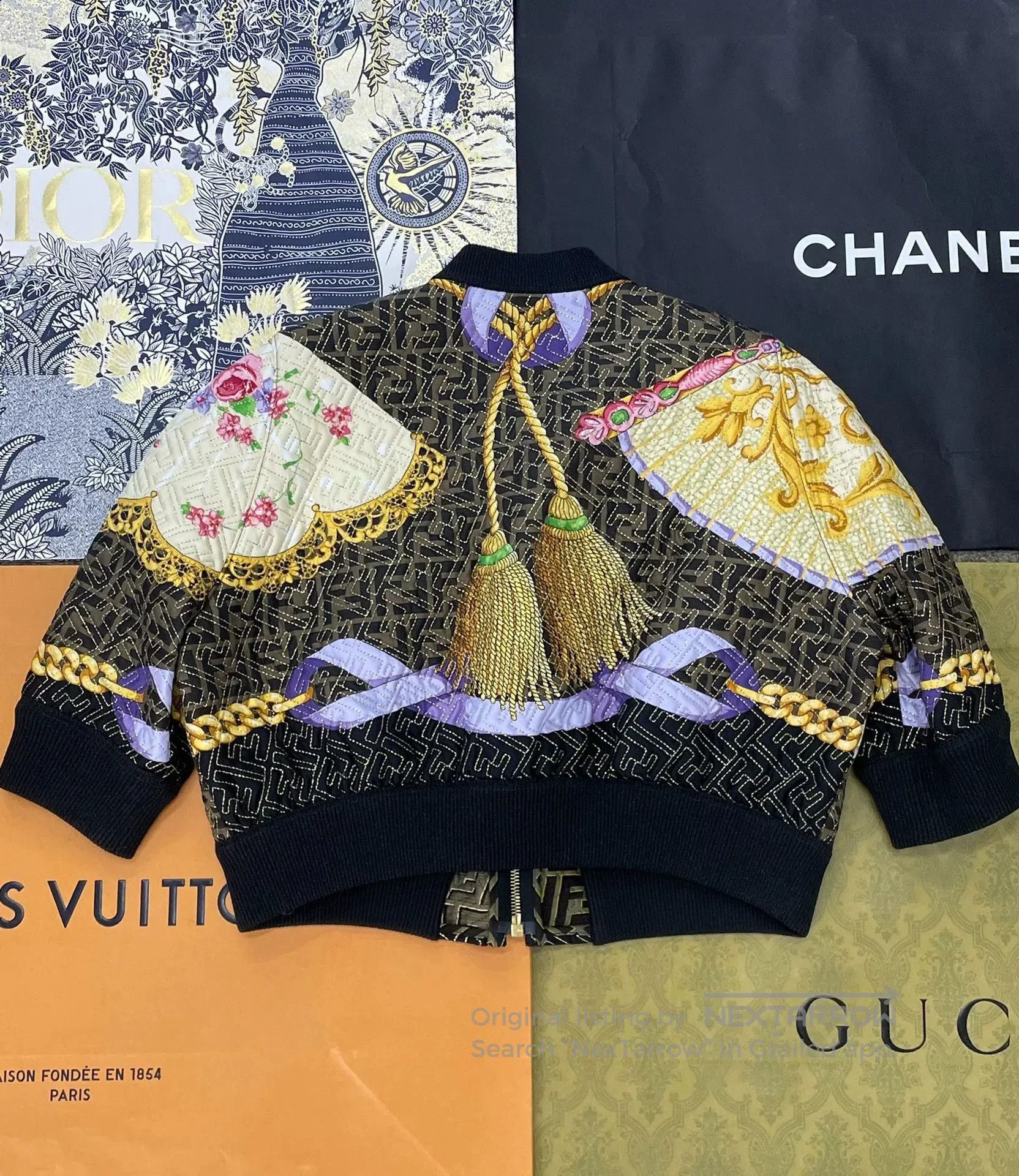 Fendi Fendi Versace Silk Chain Print Zip Jacket. Size S / US 4 / IT 40 - 3 Thumbnail