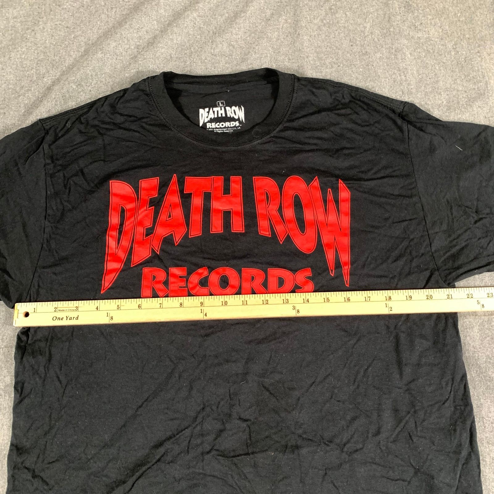 Death Row Records Deathrow Records Shirt Adult Large Black Casual T Shirt Mens Size US L / EU 52-54 / 3 - 4 Thumbnail