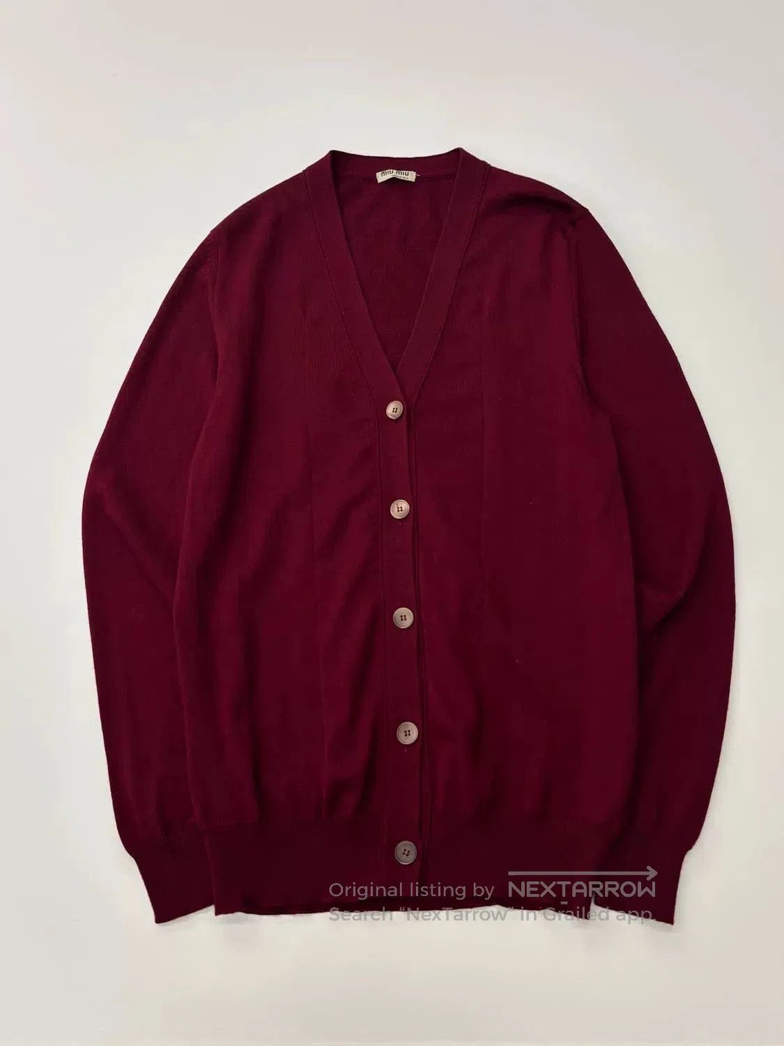 Miu Miu Miu Miu Vintage Bordeaux Red Knit. Size S / US 4 / IT 40 - 3 Thumbnail
