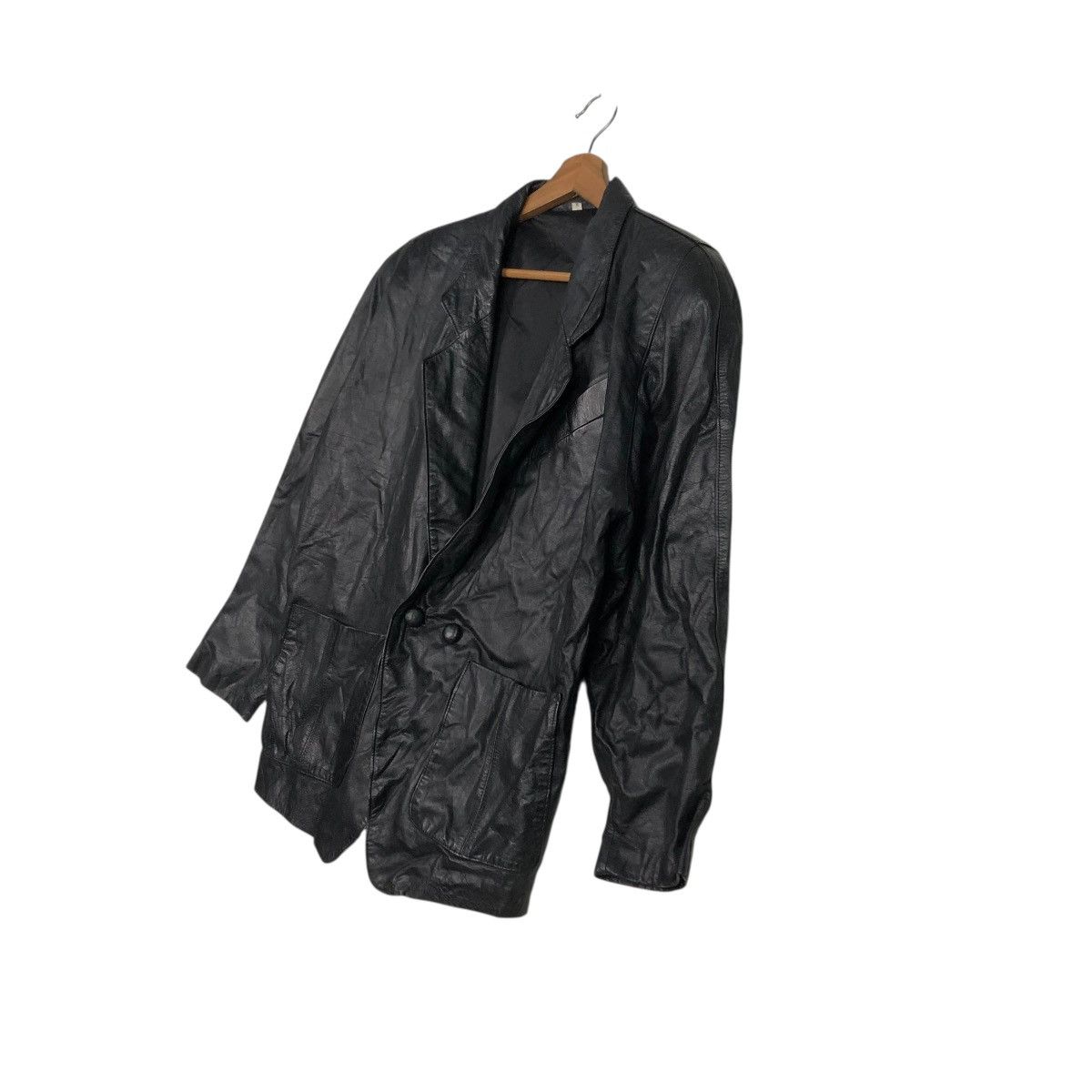Japanese Brand 🔥VINTAGE WORK LEATHER JACKET UNBRANDED ISSEY MIYAKE Size US M / EU 48-50 / 2 - 4 Thumbnail