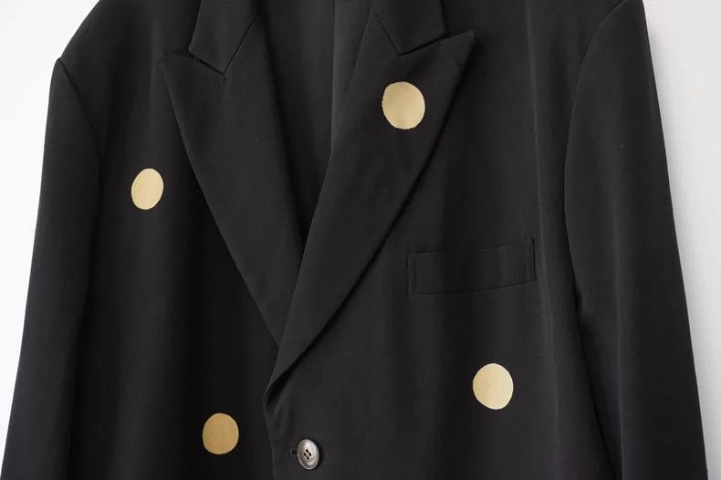 Yohji Yamamoto Yohji Yamamoto Yohji Yamamoto Black Jacket with Gold Dots Size US S / EU 44-46 / 1 - 3 Thumbnail