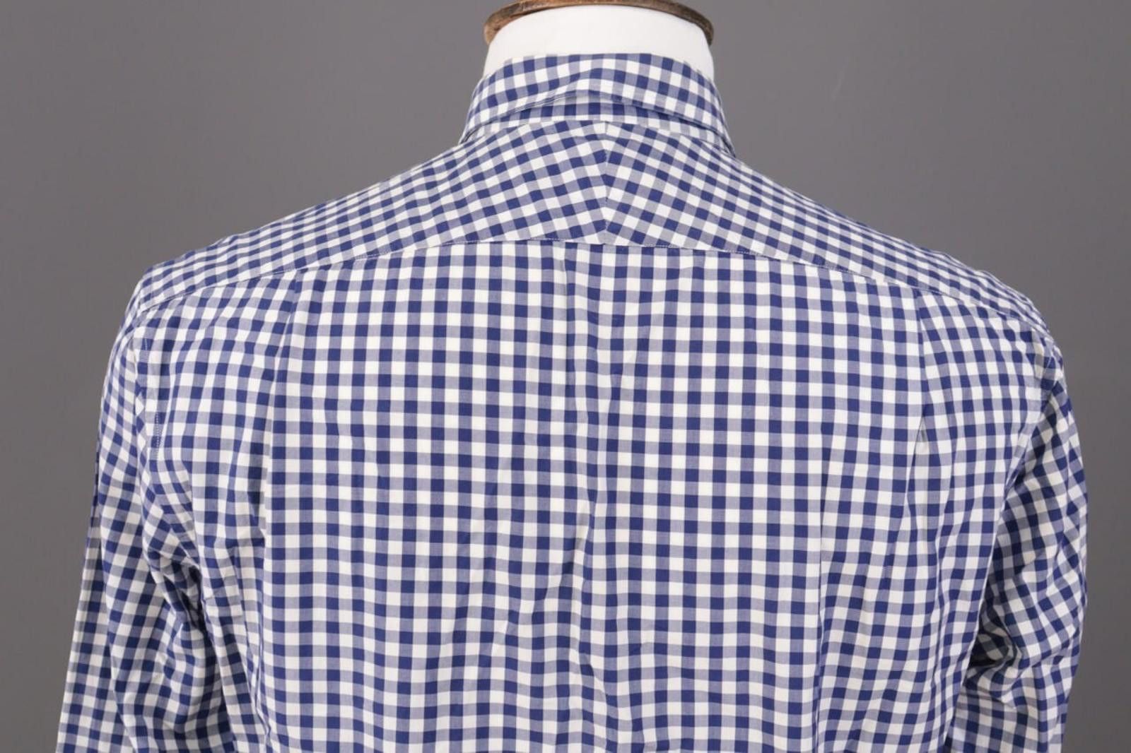Gieves & Hawkes Gieves & Hawkes Blue Check Button Down Dress Shirt Size M Size US M / EU 48-50 / 2 - 10 Thumbnail