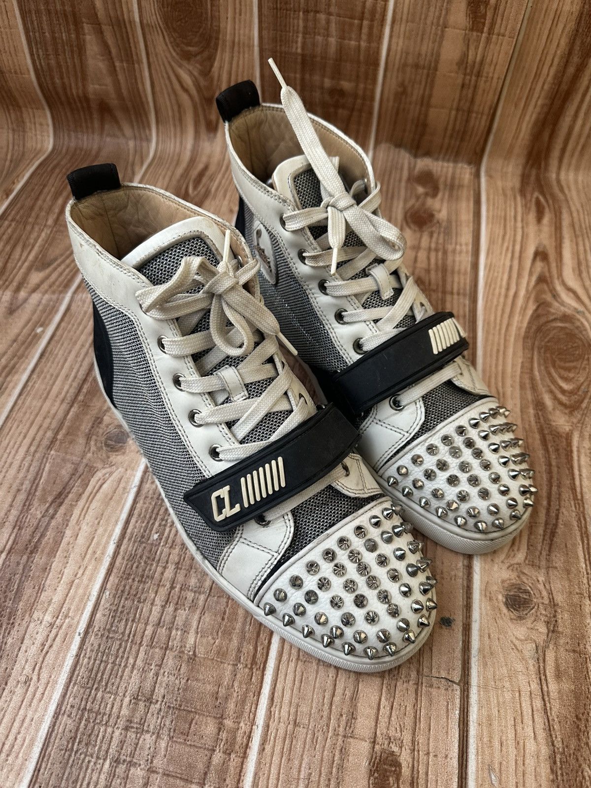 Christian Louboutin Christian Louboutin Louis Orlato Spikes High Top w/Straps Size US 9 / EU 42 - 3 Thumbnail