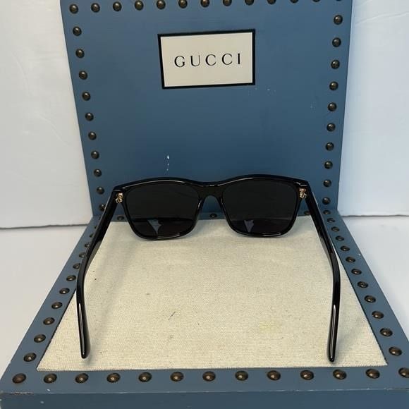Gucci New - GUCCI Grey Rectangular Men's Sunglasses GG0746S 001 5 Size ONE SIZE - 14 Thumbnail
