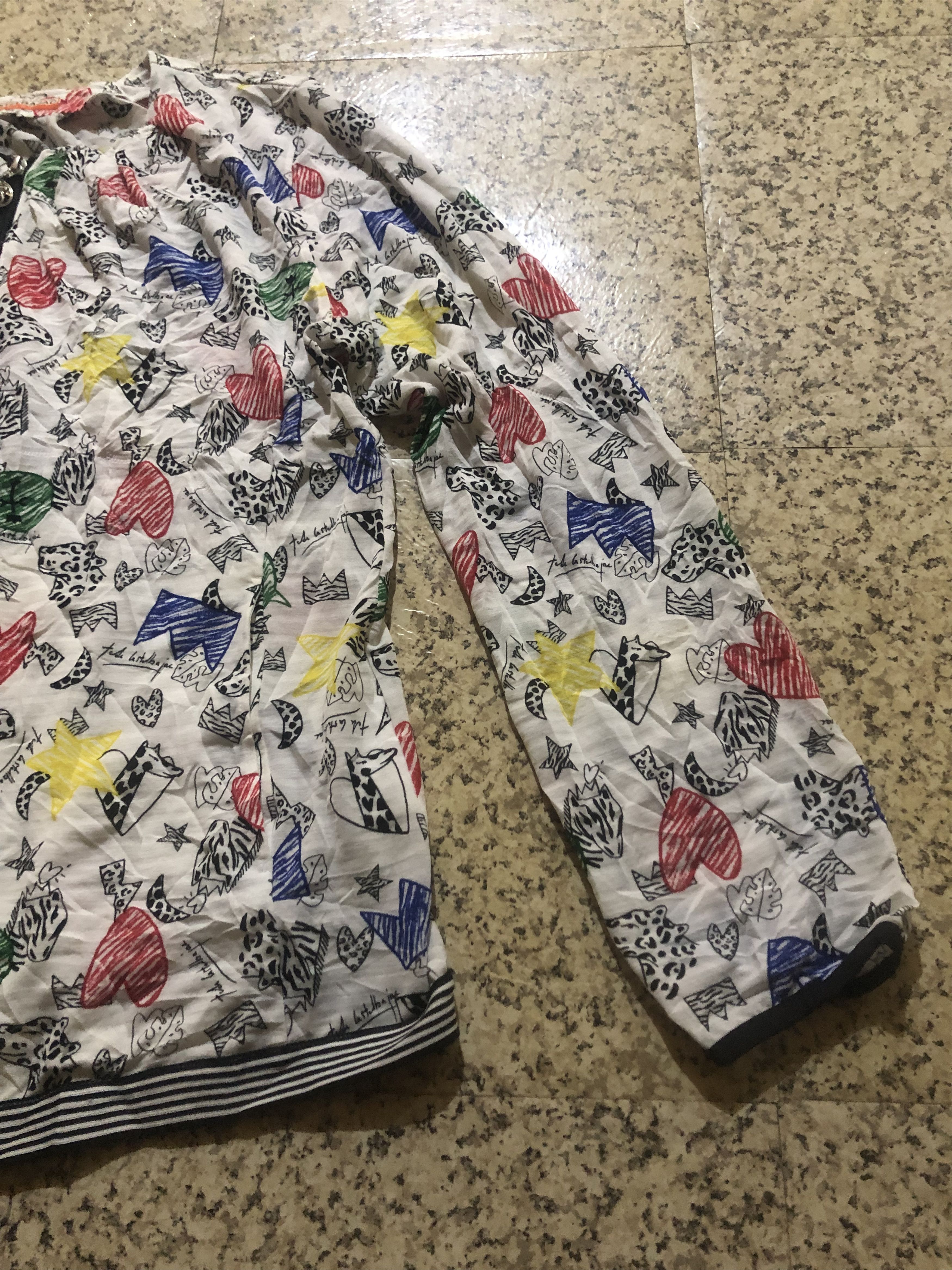Jean Charles De Castelbajac 🔥 CASTELBAJAC SPORT DOODLE ART ALL OVER PRINT LIGHT JACKET Size M / US 6-8 / IT 42-44 - 5 Thumbnail