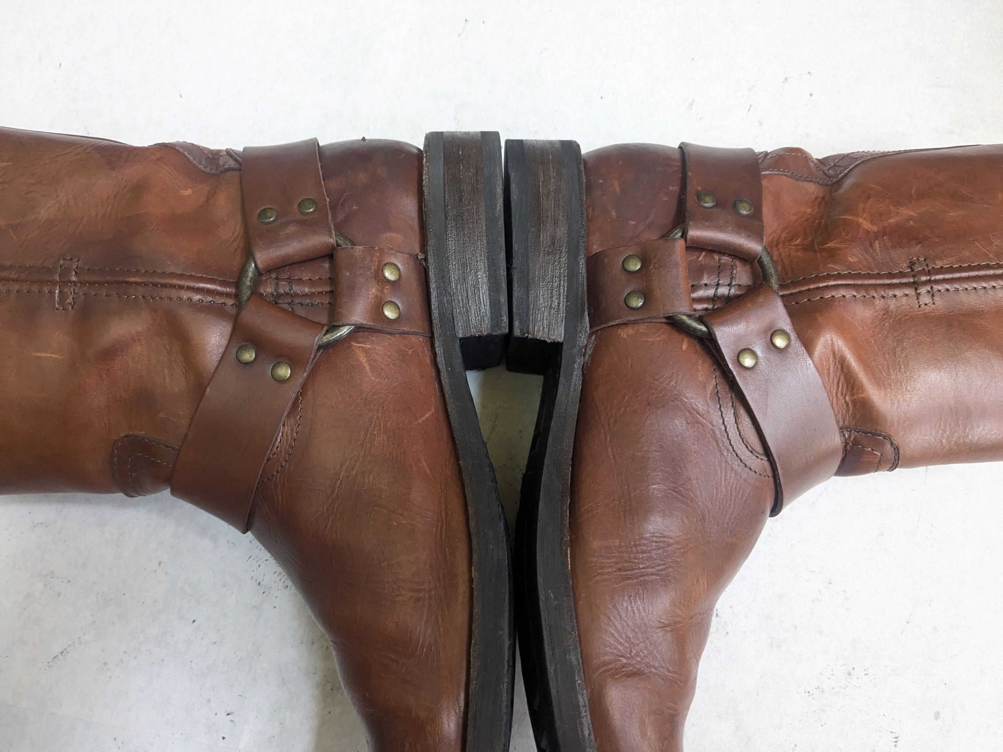 Frye Frye Harness Brown Leather 11 D a Leather Buckle Size US 11 / EU 44 - 13 Thumbnail
